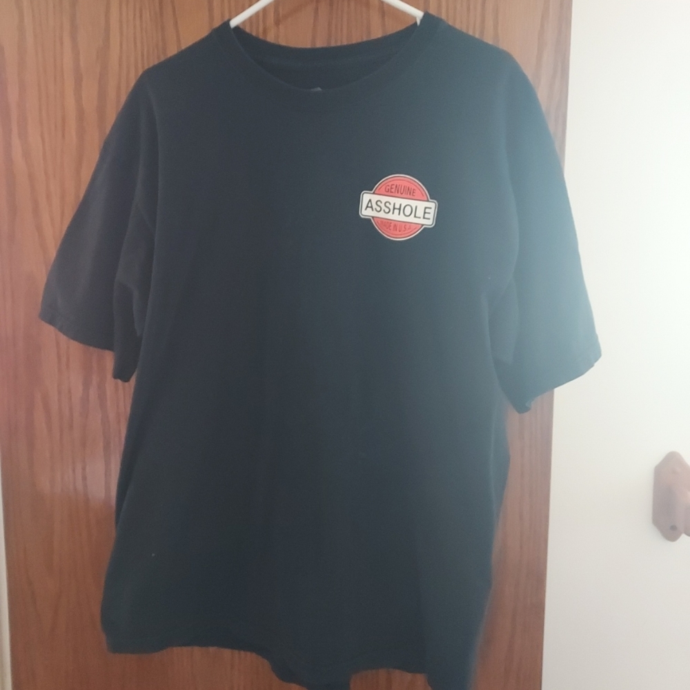 Mens XL Genuine A#@hole Made In The USA Tshirt Black Pre-Owned Great Condition